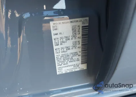 2023 Nissan Frontier Pro-4X 4X4 из США, поврежденный, VIN 1N6ED1EK8PN644317